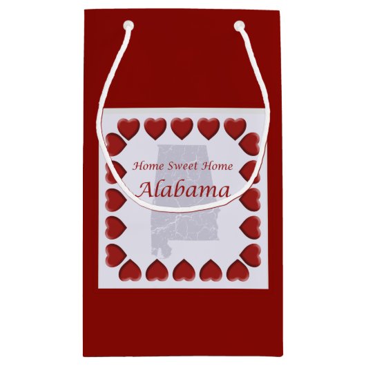 Alabama Zuhause Sweet Zuhause Kleine Geschenktüte (Rückseite)