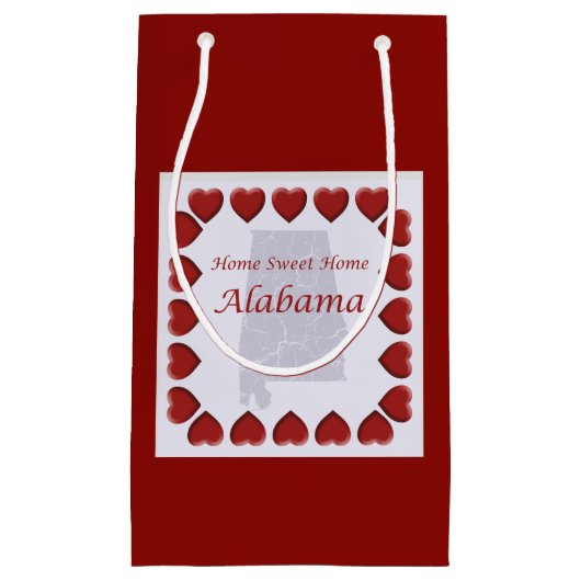 Alabama Zuhause Sweet Zuhause Kleine Geschenktüte (Vorderseite)