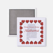 Alabama Zuhause Sweet Zuhause Magnet (Vorderseite/Rückseite)