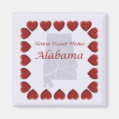 Alabama Zuhause Sweet Zuhause Magnet (Vorne)
