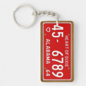 Alabamaherz 1964 des Dixie Schlüsselanhänger (Vorderseite)