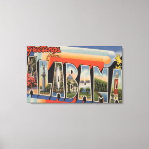 AlabamaLarge Buchstabe ScenesAlabama Leinwanddruck