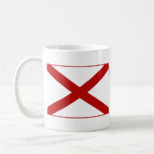 Alabaman Flag + Map-Tasse Kaffeetasse (Links)