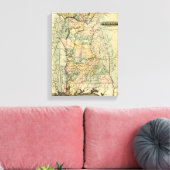 AlabamaPanorama Karte Alabama Leinwanddruck (Insitu (Wohnzimmer))