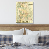 AlabamaPanorama Karte Alabama Leinwanddruck (Insitu (Schlafzimmer))