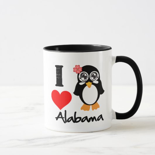 AlabamaPenguin - i-Liebe Alabama Tasse (Rechts)