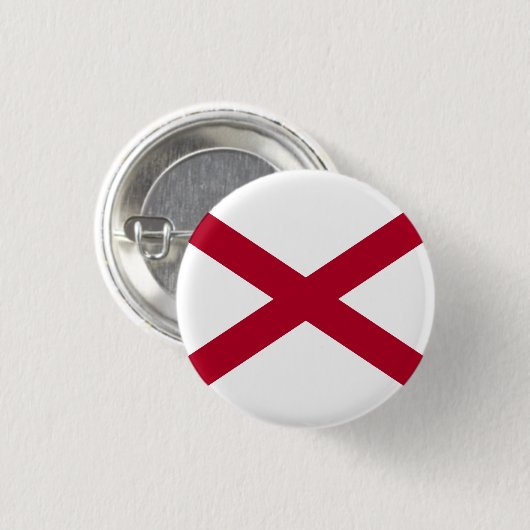Alabamian Flag, Flagge Alabamas Button (Vorne & Hinten)