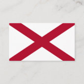 Alabamian Flag, Flagge Alabamas Visitenkarte (Vorderseite)