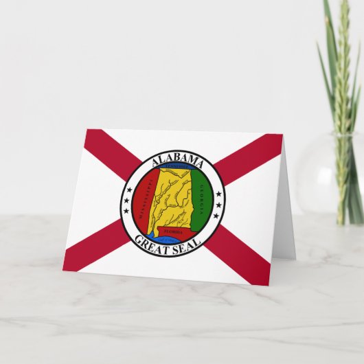 Alabamian Flag & Seal, Flag of Alabama Karte (Vorderseite)