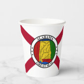 Alabamian Flag & Seal, Flag of Alabama Pappbecher (Rückseite)