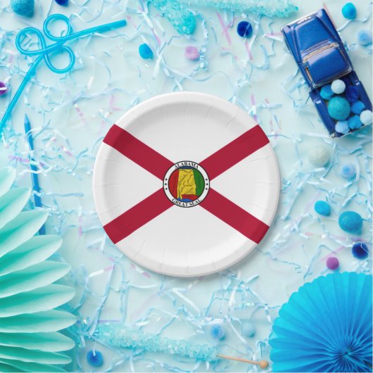 Alabamian Flag & Seal, Flag of Alabama Pappteller (Party)