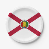 Alabamian Flag & Seal, Flag of Alabama Pappteller (Vorderseite)
