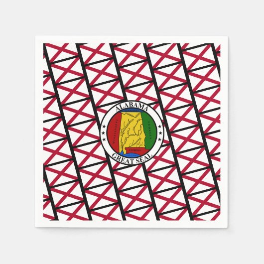 Alabamian Flag & Seal, Flag of Alabama Serviette (Vorderseite)
