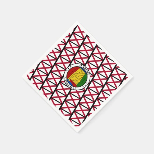 Alabamian Flag & Seal, Flag of Alabama Serviette (Ecke)