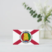 Alabamian Flag & Siegel, Flagge Alabamas Visitenkarte (Stehend Vorderseite)