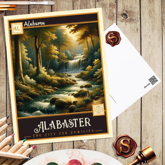 Alabaster, Alabama | VINTAG Postkarte
