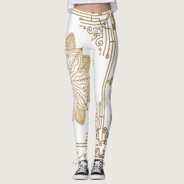 "Alabaster" Art Nouveau Leggings
