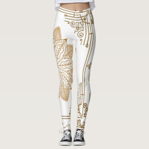 "Alabaster" Art Nouveau Leggings