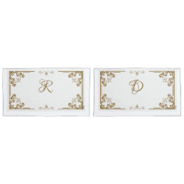 "Alabaster" Art Nouveau Monogram Kissenbezug