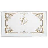 "Alabaster" Art Nouveau Monogram Kissenbezug (Vorderseite-Rechts)