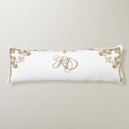 "Alabaster" Art Nouveau Monogram Seitenschläferkissen