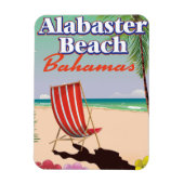 Alabaster Beach Bahamas Reiseplakat Magnet (Vertikal)