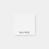Alabaster Beruflich Minimalistisches Schwarzes Skr Post-it Klebezettel (Vorderseite)