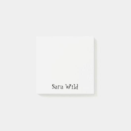 Alabaster Beruflich Minimalistisches Schwarzes Skr Post-it Klebezettel (Vorderseite)