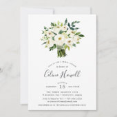 Alabaster Bouquet Bridal Dusche Einladung (Vorderseite)