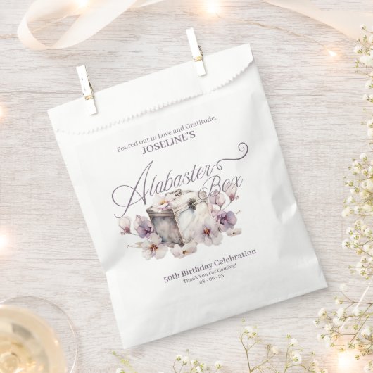 Alabaster Box Birthday Geschenktütchen (Ausgeschnitten)