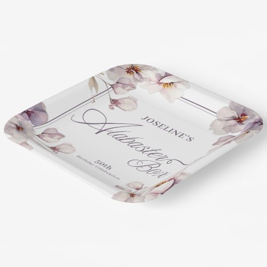 Alabaster Box Birthday Pappteller (Gewinkelt)