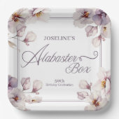 Alabaster Box Birthday Pappteller (Vorderseite)