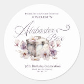 Alabaster Box Birthday Runder Aufkleber (Vorderseite)