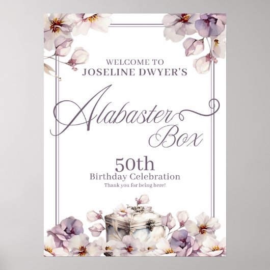 Alabaster Box Birthday Welcome Poster (Vorne)