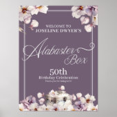 Alabaster Box Birthday Welcome Sign Poster (Vorne)