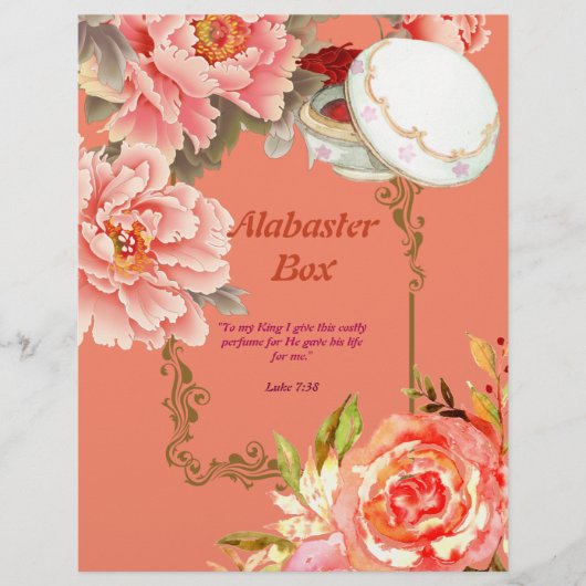 Alabaster Box Gedicht Personalisiertes Papier (Vorderseite)
