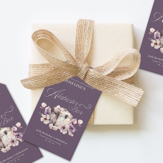 Alabaster Box Lila Geburtstag Geschenkanhänger