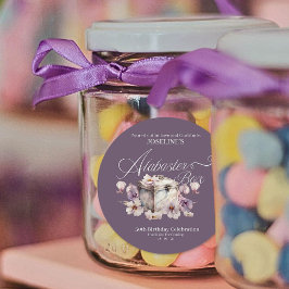 Alabaster Box Lila Geburtstag Runder Aufkleber