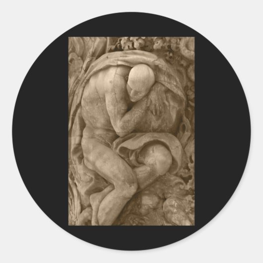 Alabaster Carving Valencia Farbsticker Runder Aufkleber (Vorderseite)