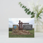 Alabaster Caverns Staat Park Eintritt Zeichen, OK Postkarte (Stehend Vorderseite)