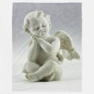 ALABASTER CHERUB FLEECEDECKE