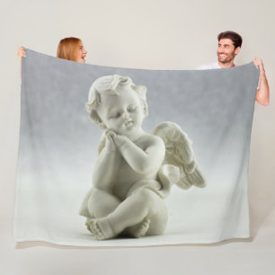 ALABASTER CHERUB FLEECEDECKE