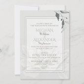 Alabaster Dahlia Watercolor Einladung (Vorderseite)