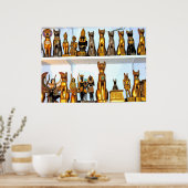 Alabaster Egyptian Figurines(1) Poster (Küche)