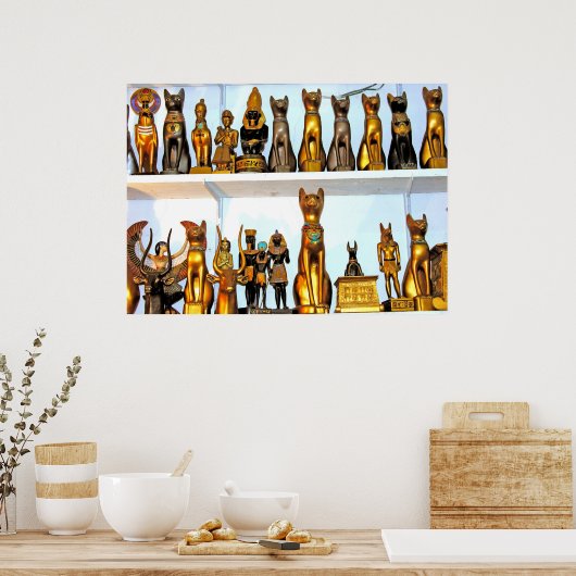 Alabaster Egyptian Figurines(1) Poster (Küche)