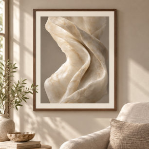 Alabaster-Falten-Kunstprint Poster