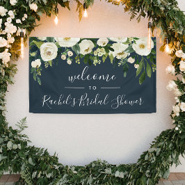 Alabaster Flora Dusche Willkommen Banner