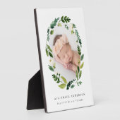 Alabaster Floral Baby Foto Fotoplatte (Seite)