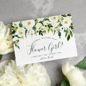 Alabaster Floral Be my Flower Girl Card Einladung