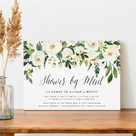 Alabaster Floral Bridal oder Babydusche per Post Einladung